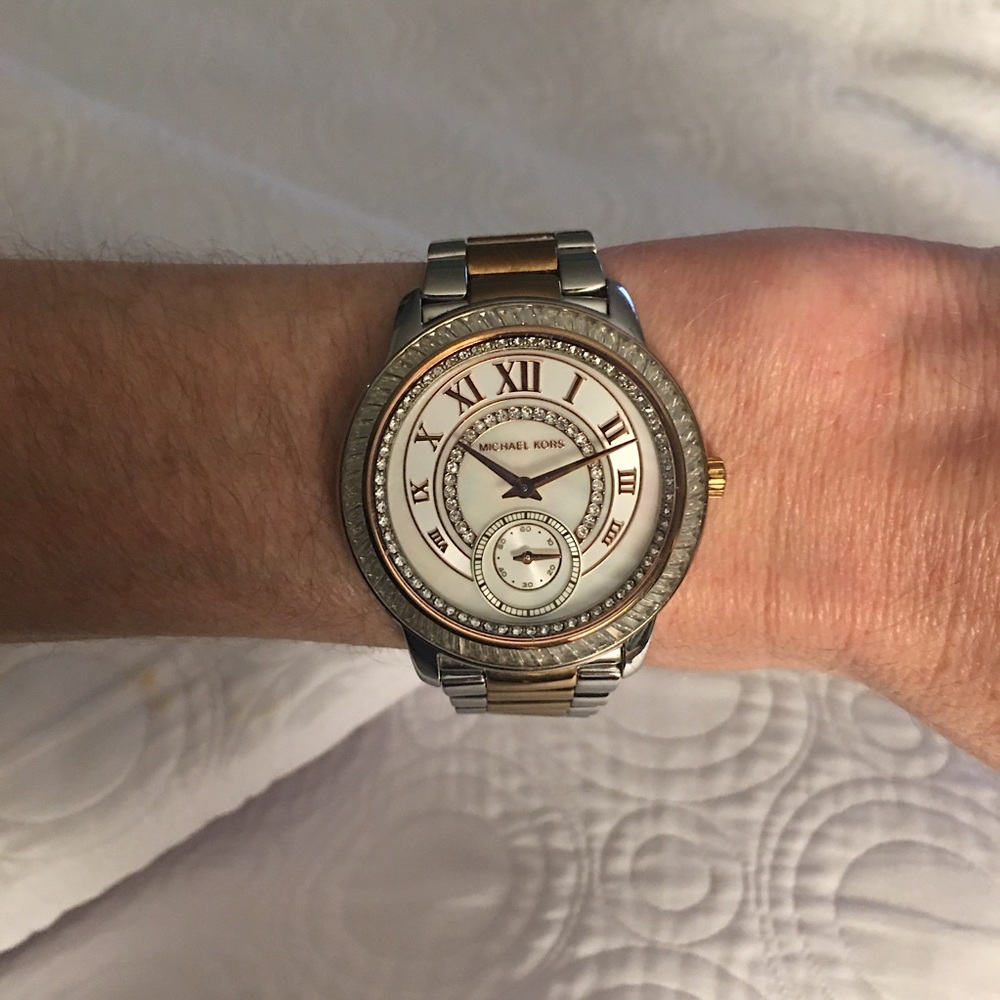 Women’s Michael Kors watch- rose gold/ silver